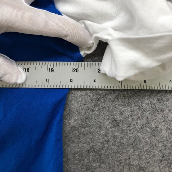 Zara Oversized T Shirt Womens S Global Cast Graphic Tunic White Blue World - Picture 6 of 9